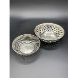 Two hallmarked silver bonbon dishes