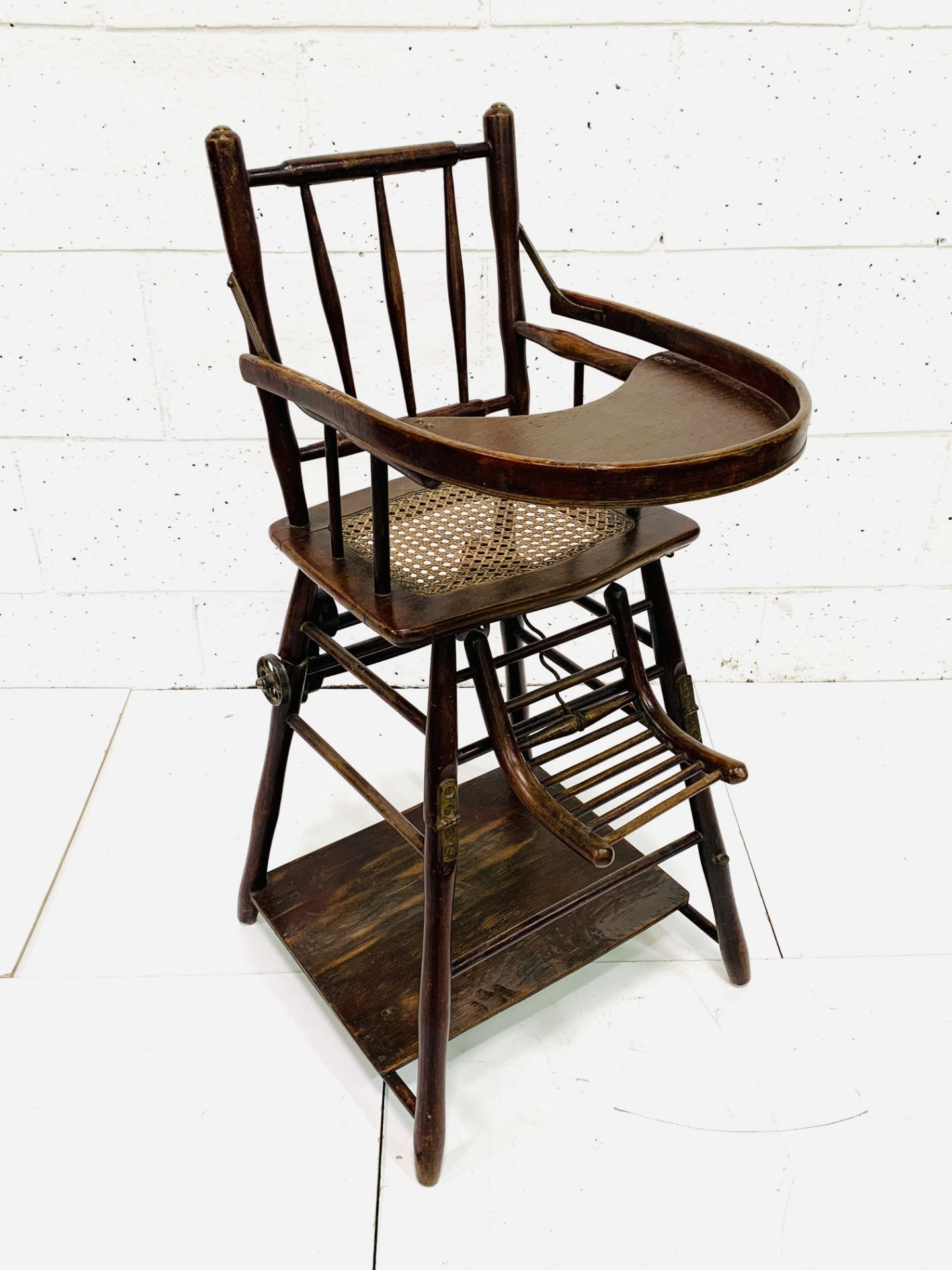 19th century Baumann & Co metamorphic high chair - Image 4 of 6