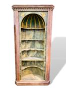 Pine painted shelved alcove unit