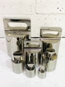 Seven chrome finish imperial weights