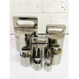 Seven chrome finish imperial weights