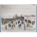 Framed Limited Edition L S Lowry print "Ferry Boats"