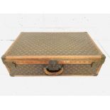Louis Vuitton monogrammed canvas suitcase