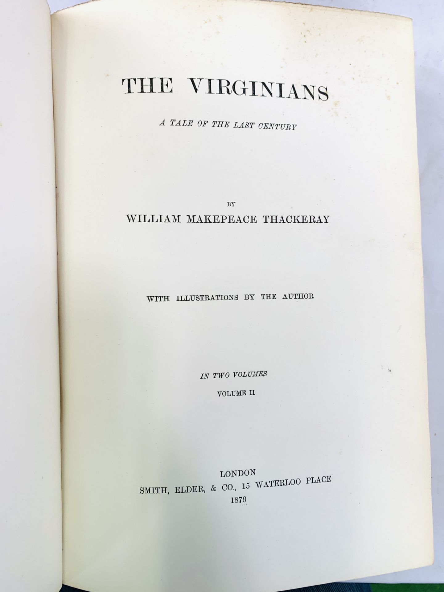 The Works of W. M. Thackeray: 'The Virginians', volumes 1 and 2, limited edition, published 1879 - Image 3 of 4