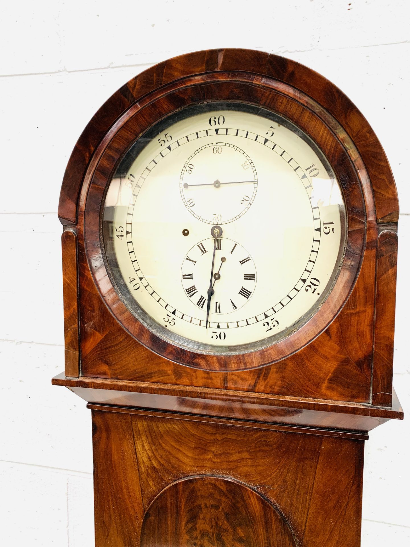 Flame mahogany longcase regulator clock - Image 2 of 7