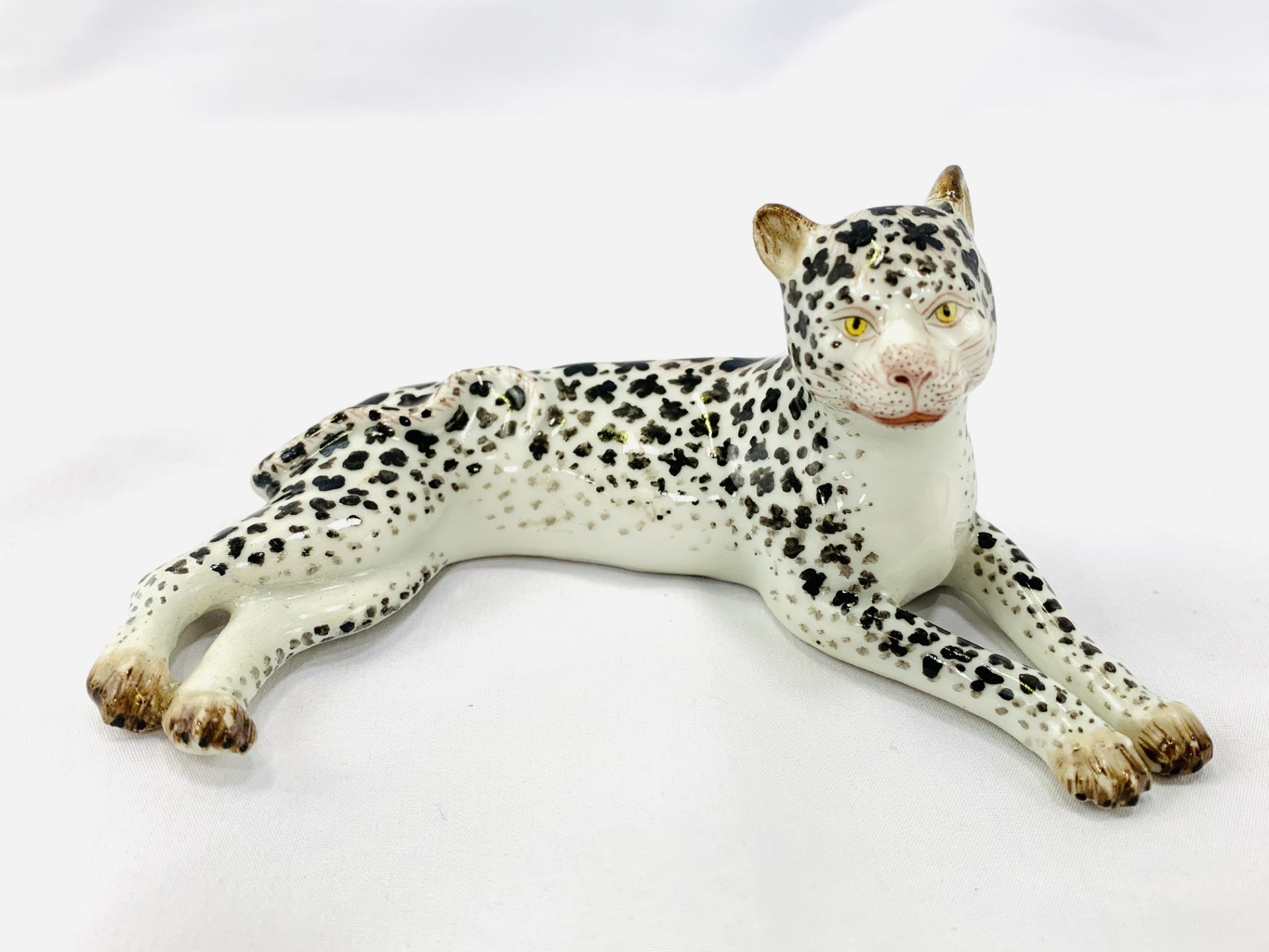 Meissen porcelain leopard figurine