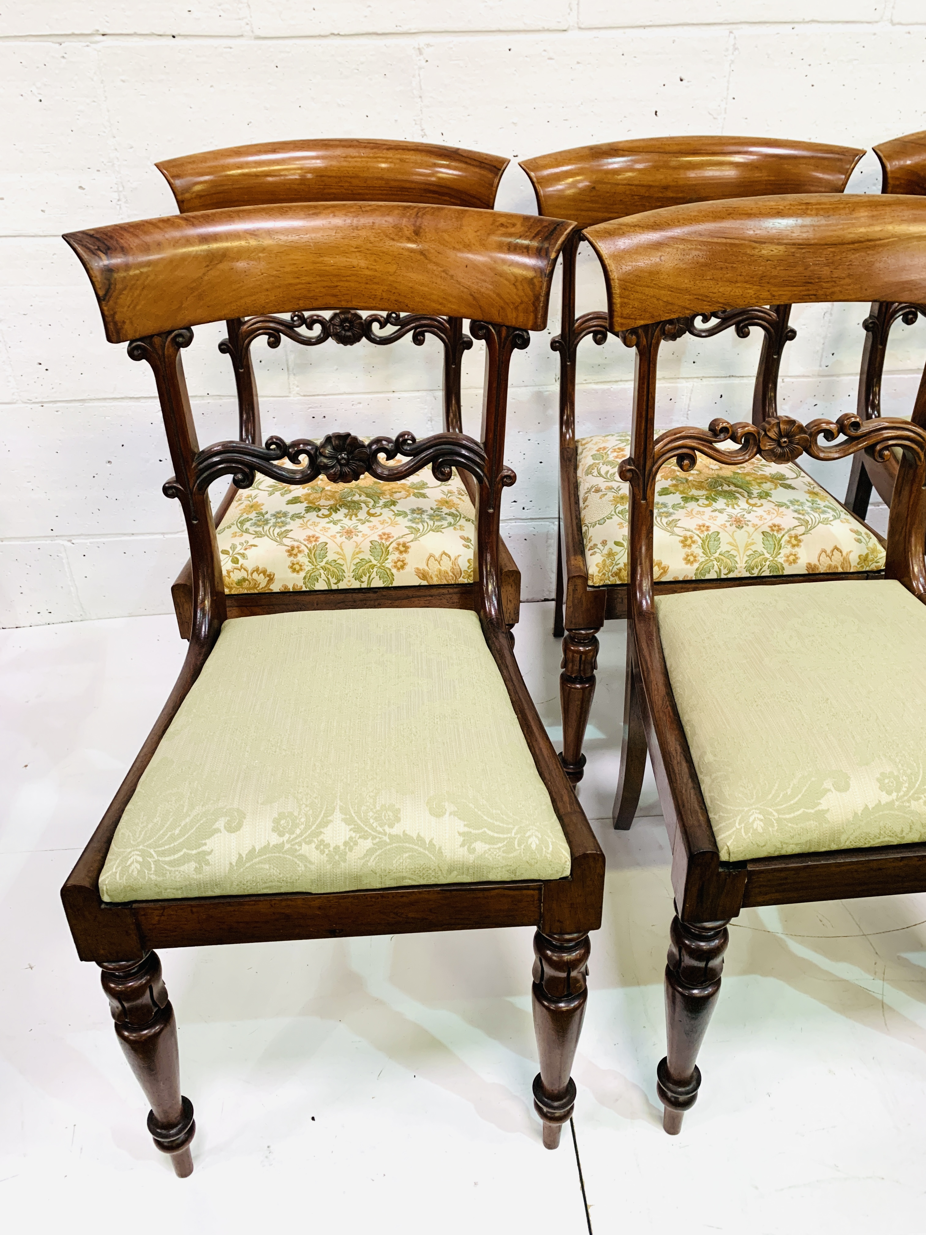 Six mid-19th century mahogany dining chairs - Image 2 of 5