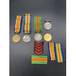 Medals from 1914-1919 and 1939-1945.