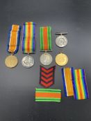 Medals from 1914-1919 and 1939-1945.