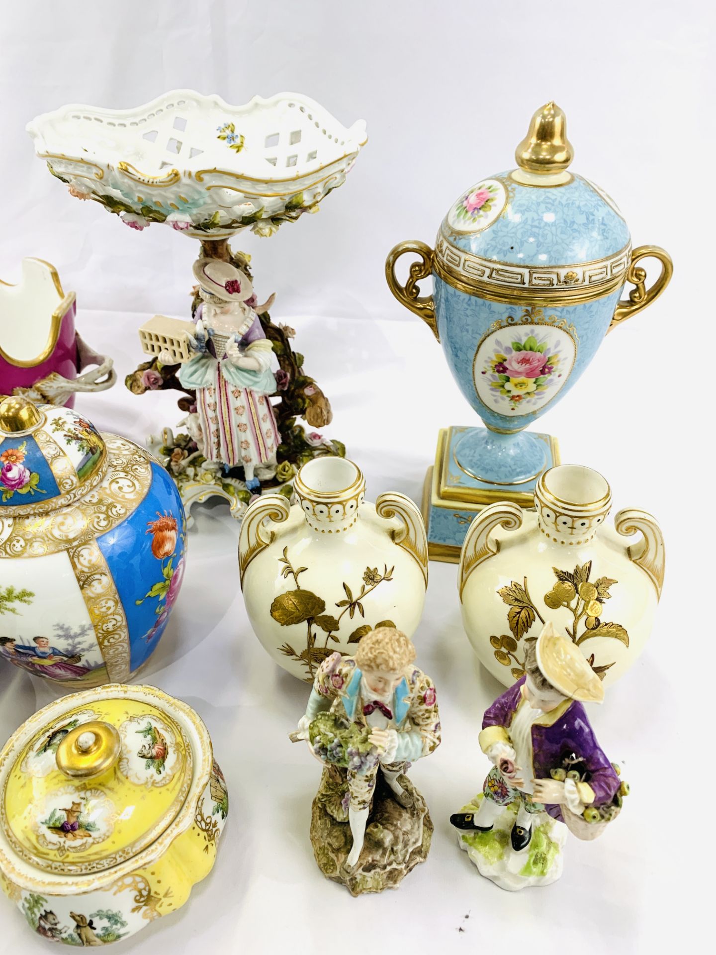 Collection of Dresden and Meissen porcelain - Image 5 of 9