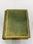 Illustrated Family Bible bound in green leather with gilt decoration