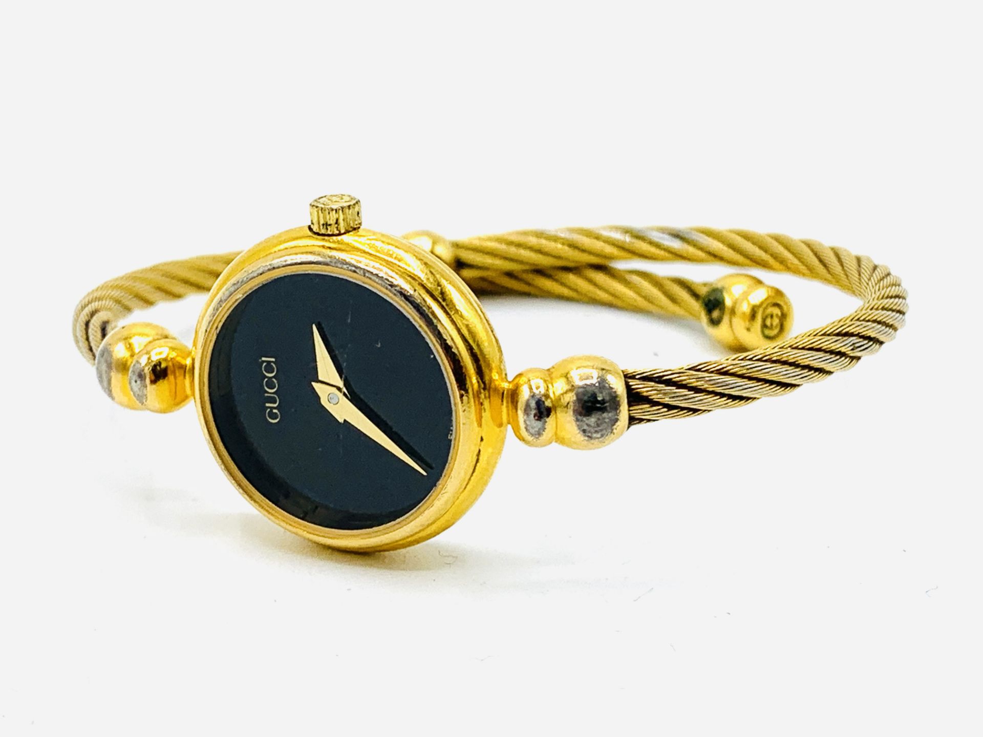 Gucci gold plate case watch with bangle strap, no. 2700.2.L - Image 2 of 3