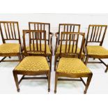 Group of six Georgian style mahogany dining chairs