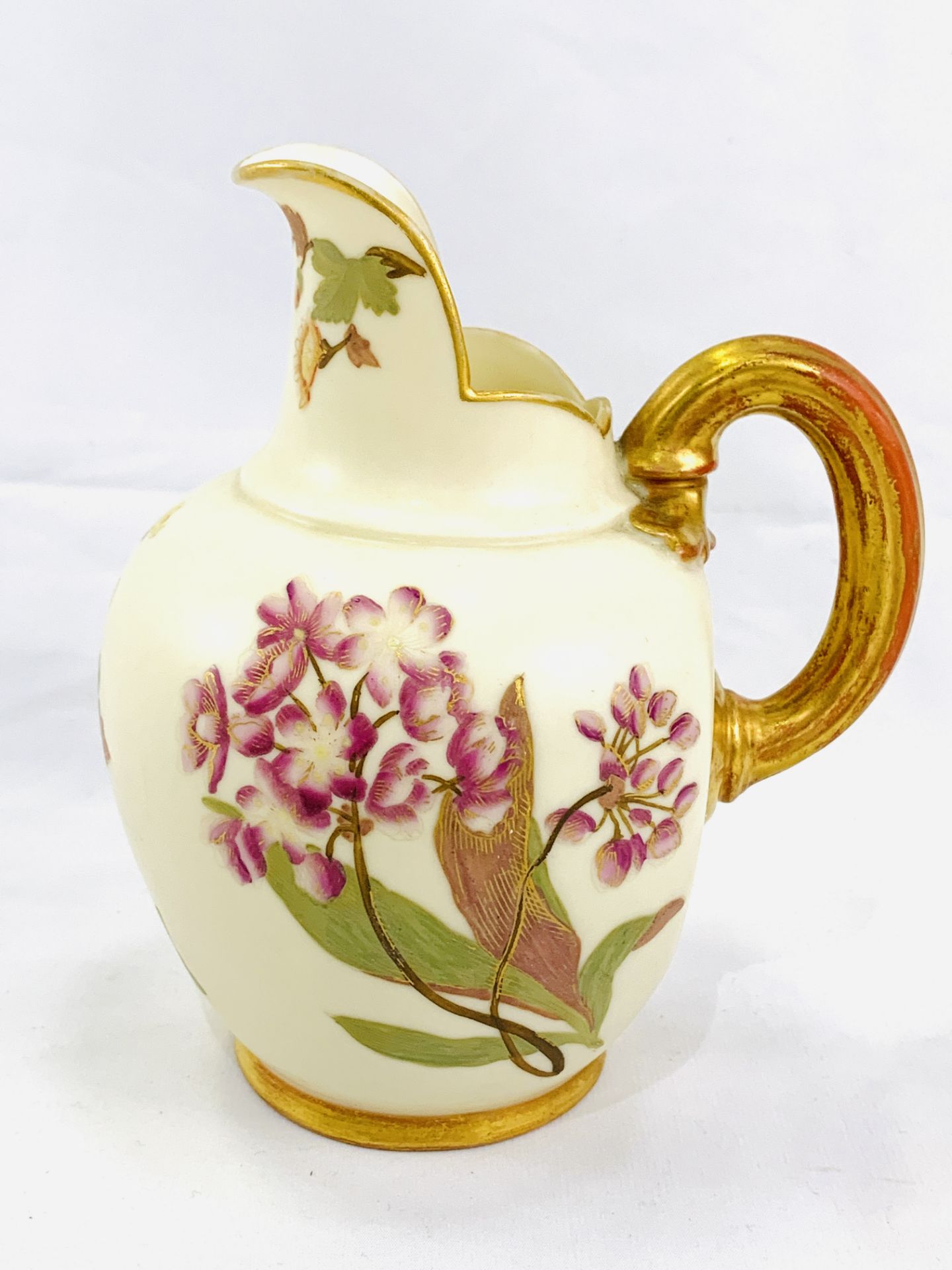 Royal Worcester jug circa 1897 hand painted with flowers - Image 3 of 6