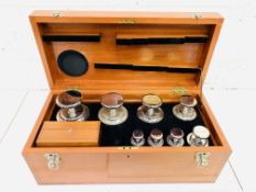 Boxed set of Borough of Swindon chrome finish standard troy weights (missing one weight)