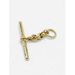 9ct gold fob chain end