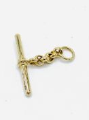 9ct gold fob chain end