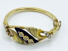 Victorian 14ct gold bangle