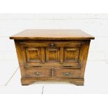 An oak low cabinet