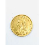 1892 gold half sovereign