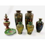 Collection of cloisonné objects