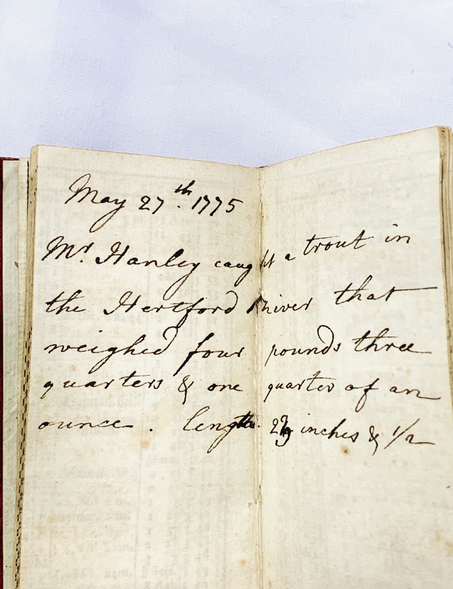 Goldsmith's Almanack dated 1775, bound in red calf leather - Image 3 of 4