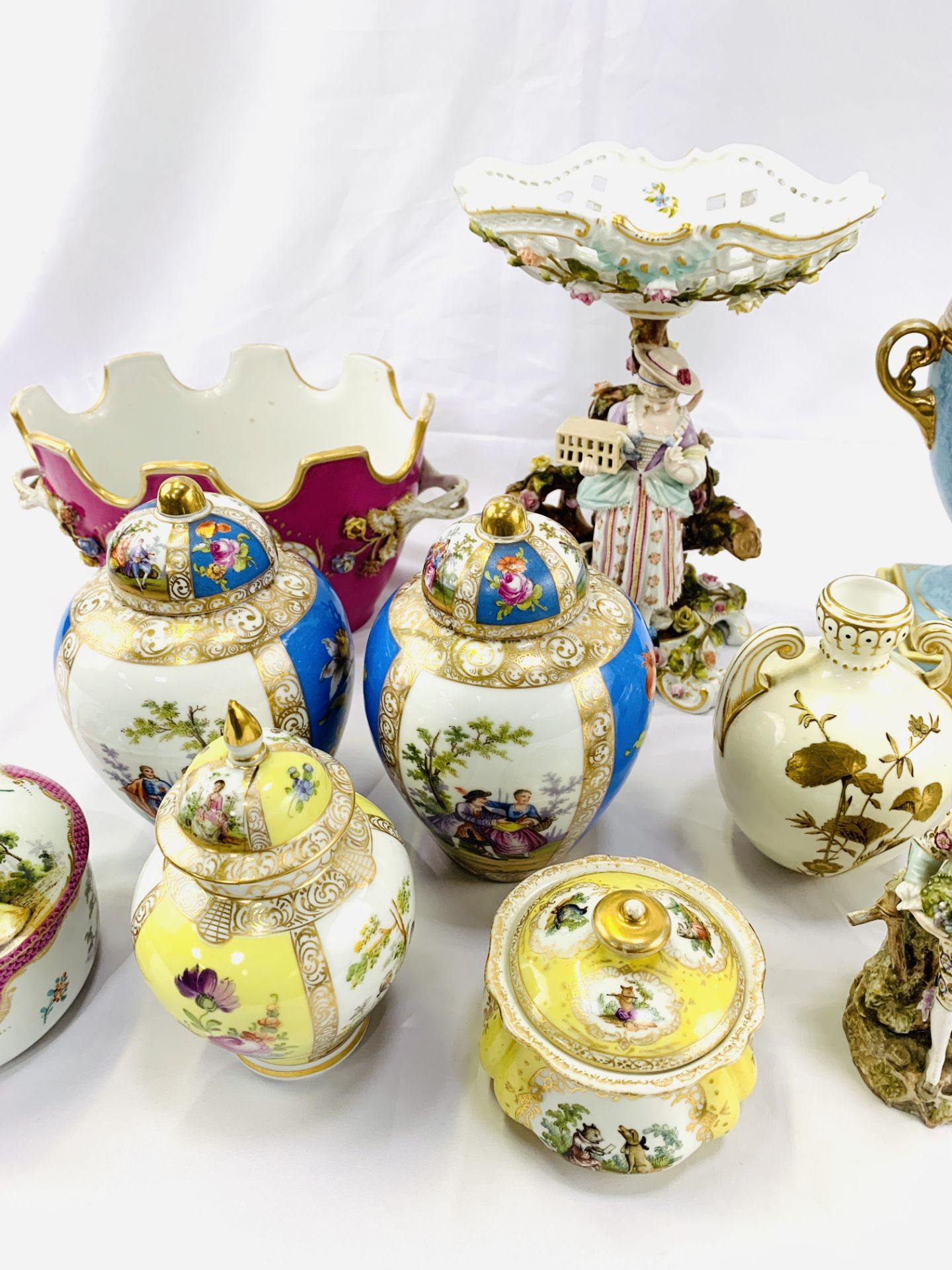 Collection of Dresden and Meissen porcelain - Image 6 of 9