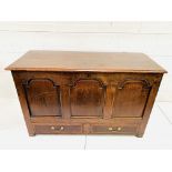 19th century oak monk's chest