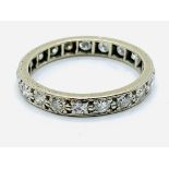 18ct white gold and diamond eternity ring.