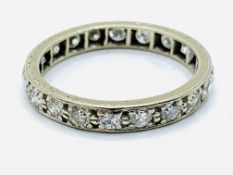 18ct white gold and diamond eternity ring.