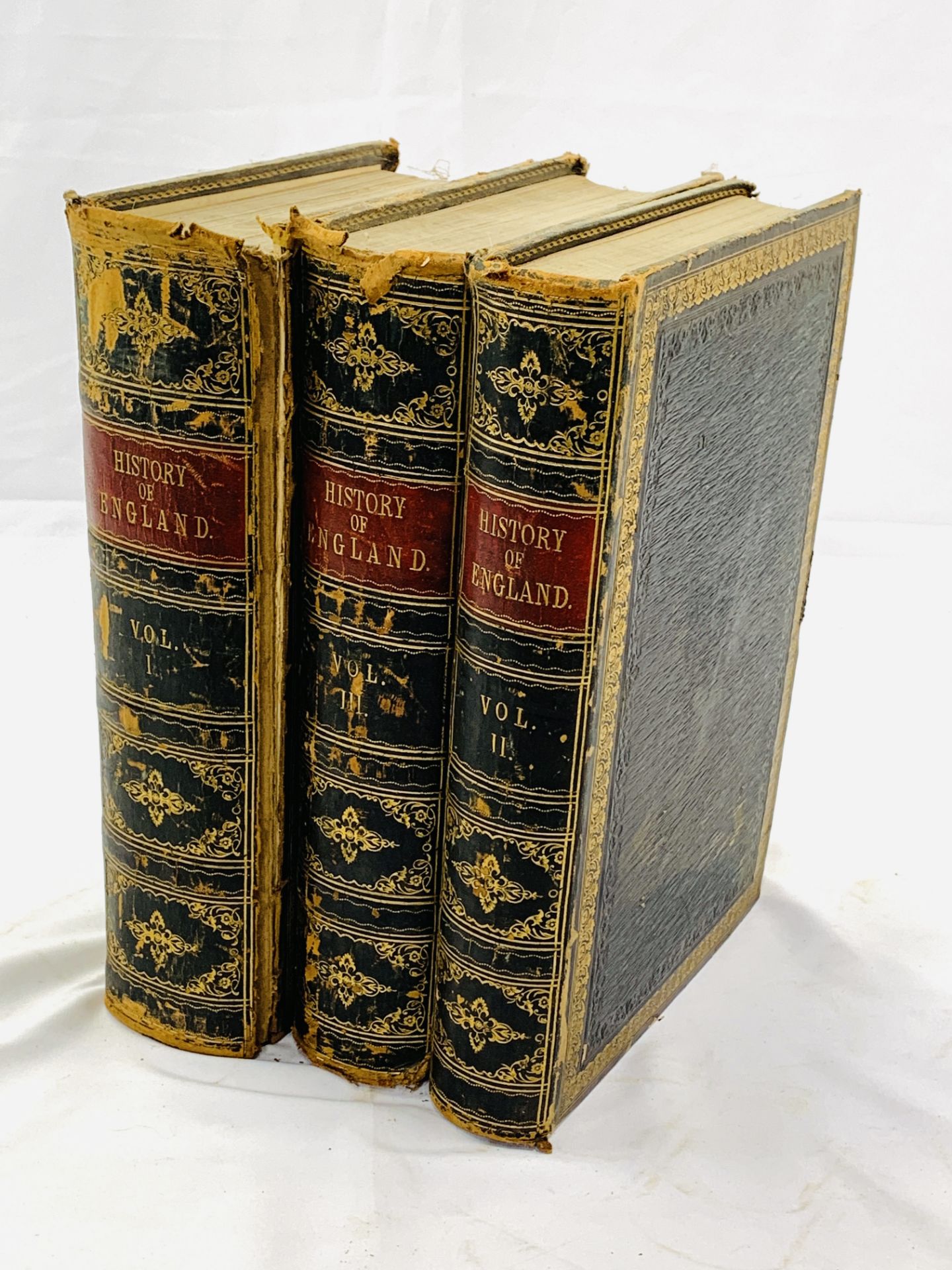 The History of England by Hume, Smollett & Nolan, in 3 volumes bound in full leather