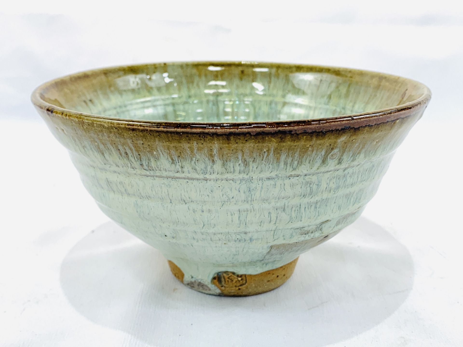 Art pottery glazed bowl