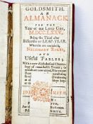 Goldsmith's Almanack dated 1775, bound in red calf leather