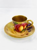 Royal Worcester coffee can and saucer