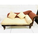 Victorian mahogany chaise longue