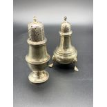 Two hallmarked silver pepper pots