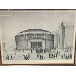 Framed and glazed Limited Edition L S Lowry print of Manchester Reference Library