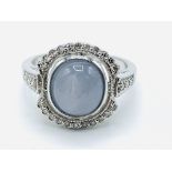 18ct white gold sapphire and diamond ring