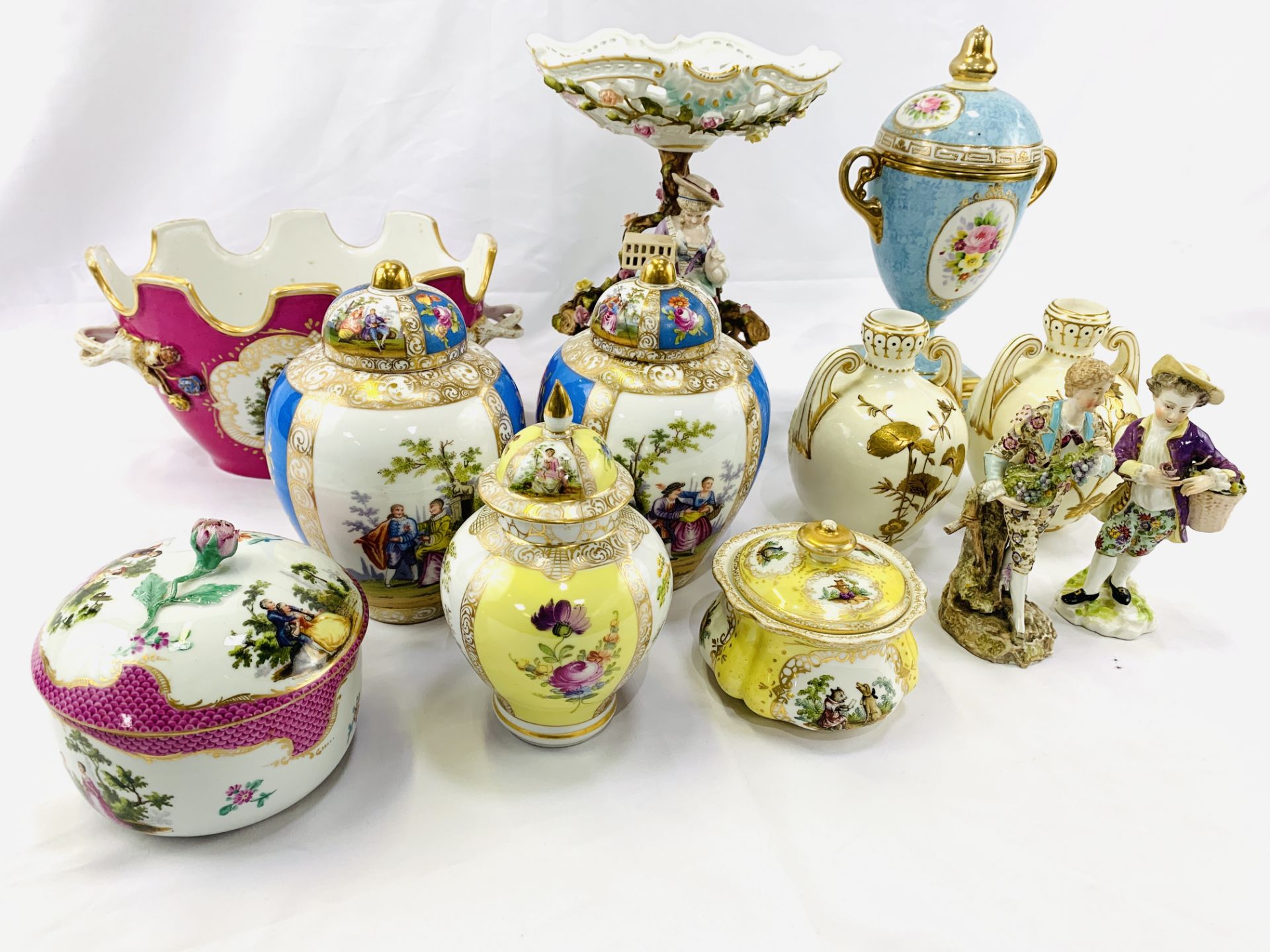 Collection of Dresden and Meissen porcelain - Image 3 of 9