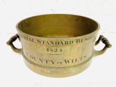 Bronze Imperial Standard Bushel measure, 1824, by Bate