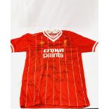 Signed Liverpool FC shirt sponsored by Crown Paints (circa 1983)