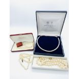String of Mappin & Webb pearls and 5 others