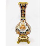 Limoges hand-painted porcelain vase on ormolu base