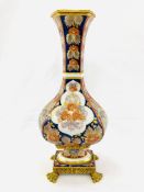 Limoges hand-painted porcelain vase on ormolu base