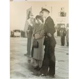 Three original black and white photographs of the then Princess Elizabeth taken in Malta, 1950/51