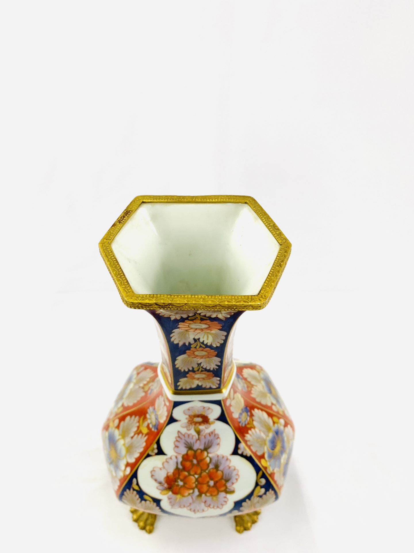 Limoges hand-painted porcelain vase on ormolu base - Image 5 of 5