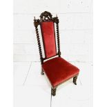 High backed hall chair