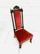 High backed hall chair