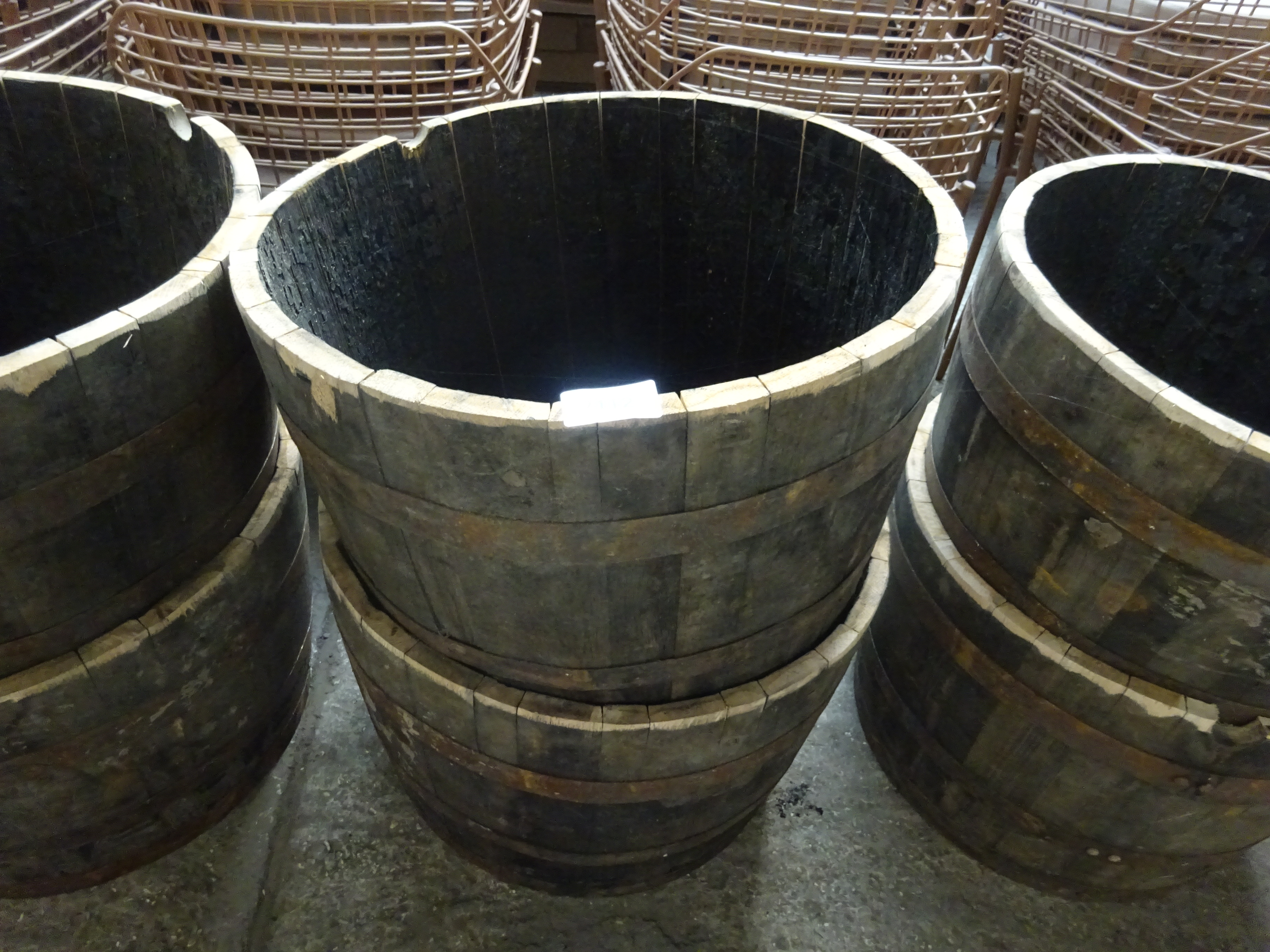 Two half barrels.
