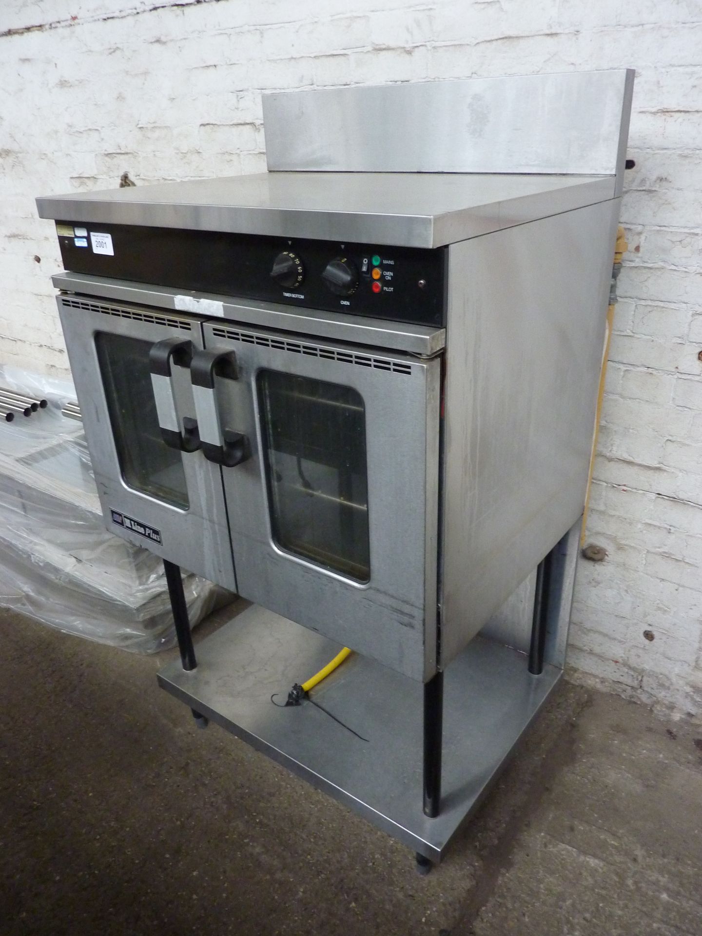 M Line Plus gas oven, with under shelf